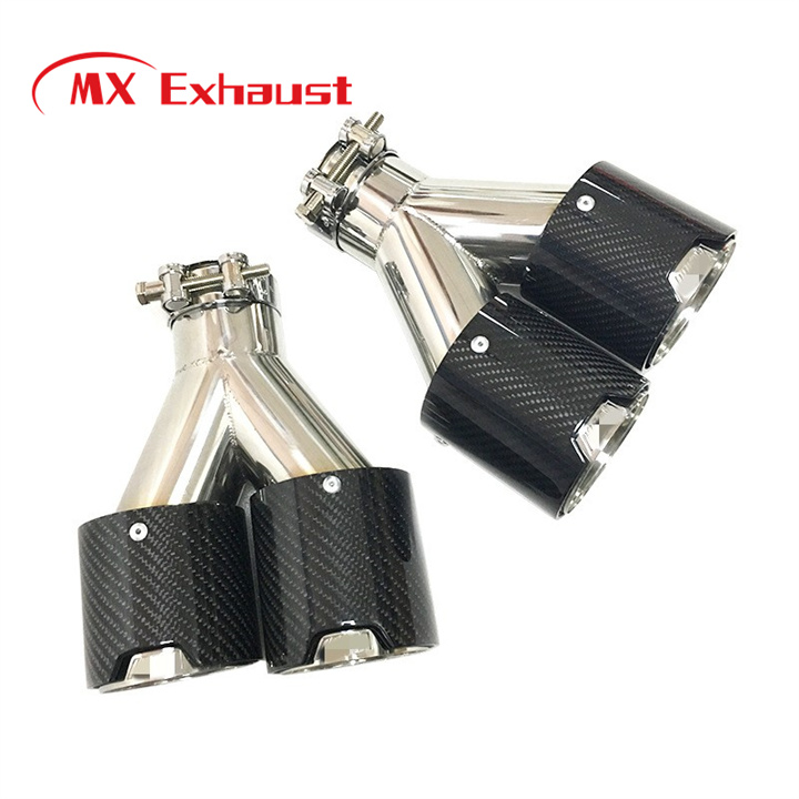 Puntas de silenciador de tubo de escape de fibra de carbono M Performance Exhaust para BMW