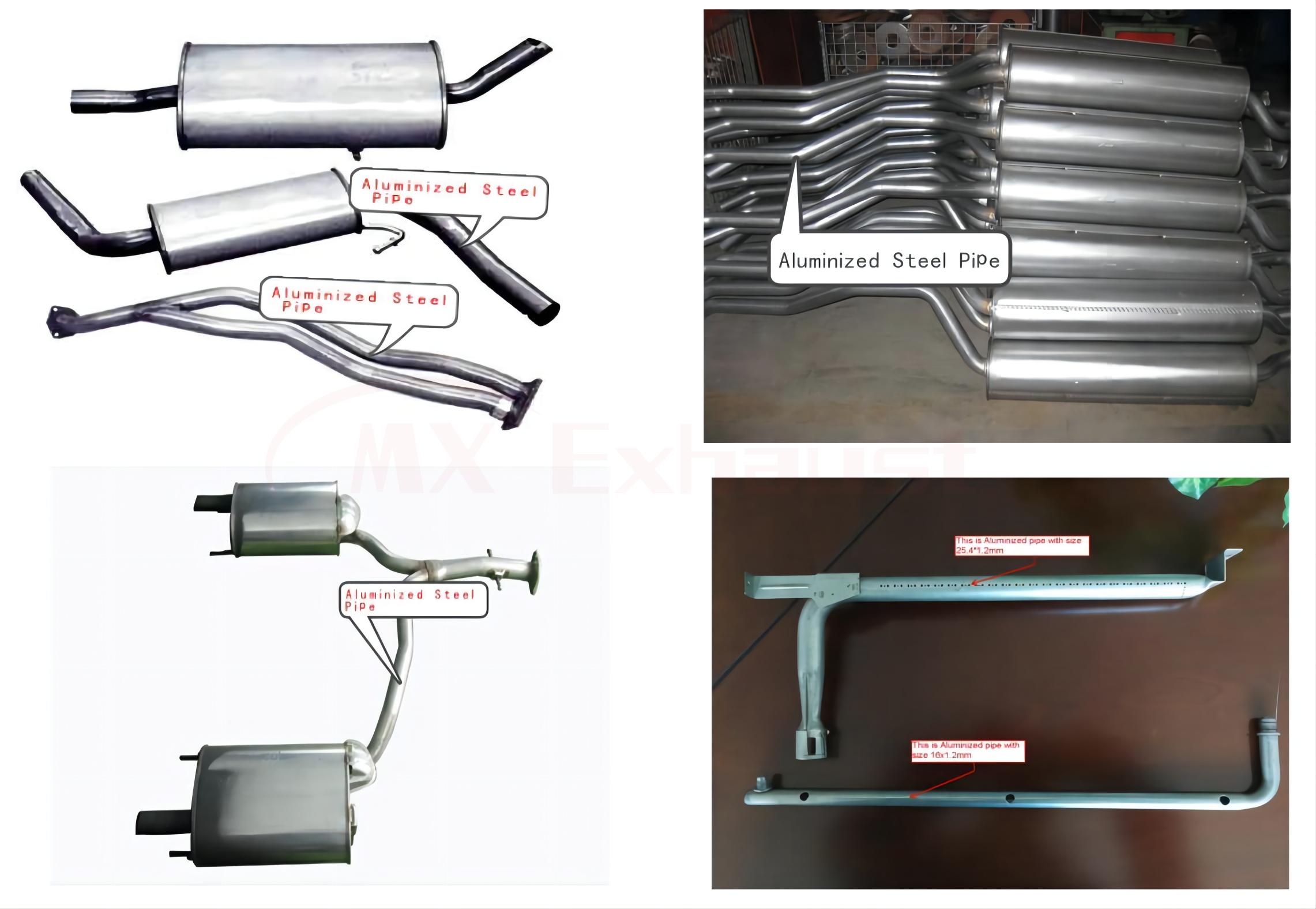 Tubo de acero aluminizado de alto rendimiento DX53D/SA1D AS120G utilizado para sistemas de escape